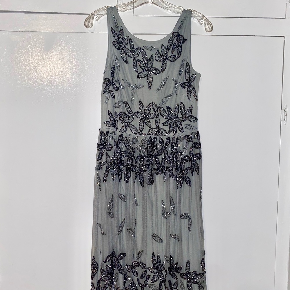 Adrianna Papell beaded/sequin midi dress